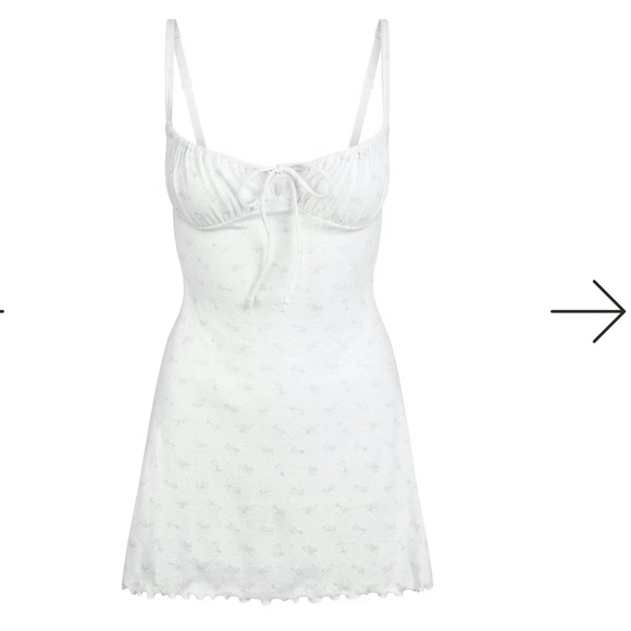 SKIMS Logo Pointelle Mini Dress. Size Small. New With Tags. - Picture 11 of 12